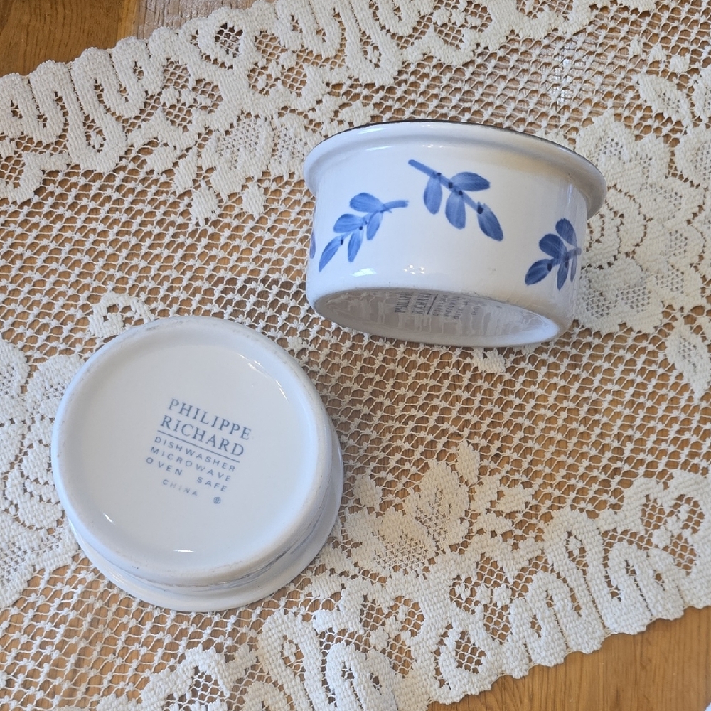 Philippe Richard Blue and White Ceramic Bowls